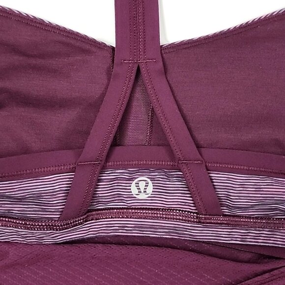 Lululemon C.Y.B Tank Plum Wee Space Plum Built-In Shelf Bra Size 4 - Picture 9 of 14